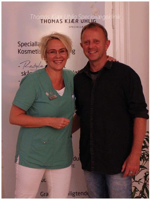 Journalist og tv-vært Claus Elgaard sammen med kosmetisk sygeplejerske Anne Birgitte Uhlig